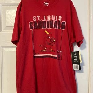 St. Louis Cardinals MLB ‘47 Cooperstown Collection Red Mens Size M Shirt NWT!